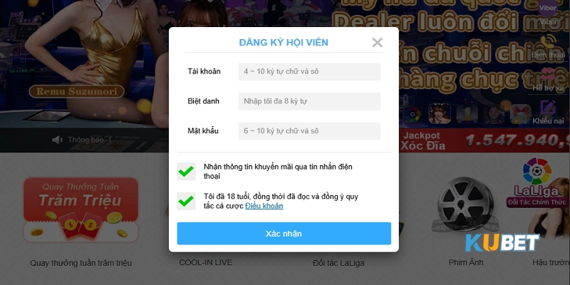 Đăng ký thông tin chính xác